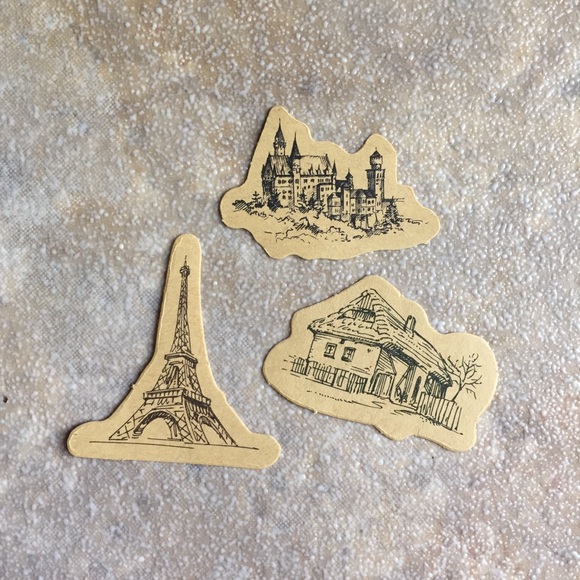 Set Of 7 Vintage Style Stickers - Picture 2 of 6